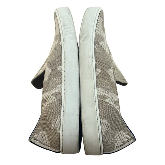 Rothy's The Original Beige Camo Women's 9.5 Knit Fabric Slip-On Sneaker - Picture 3 of 7